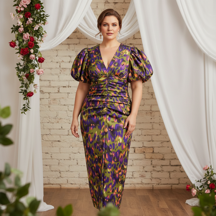 Lonica - Elegante Abito Con Scollo a V