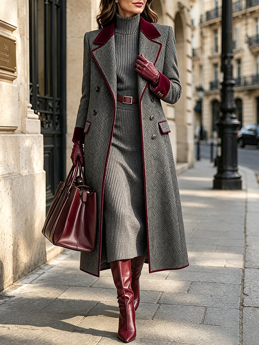 Tanesha - Elegante Cappotto Lungo in Misto Lana