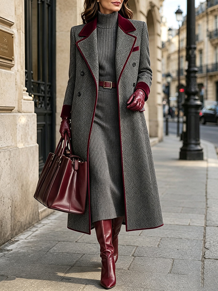 Tanesha - Elegante Cappotto Lungo in Misto Lana