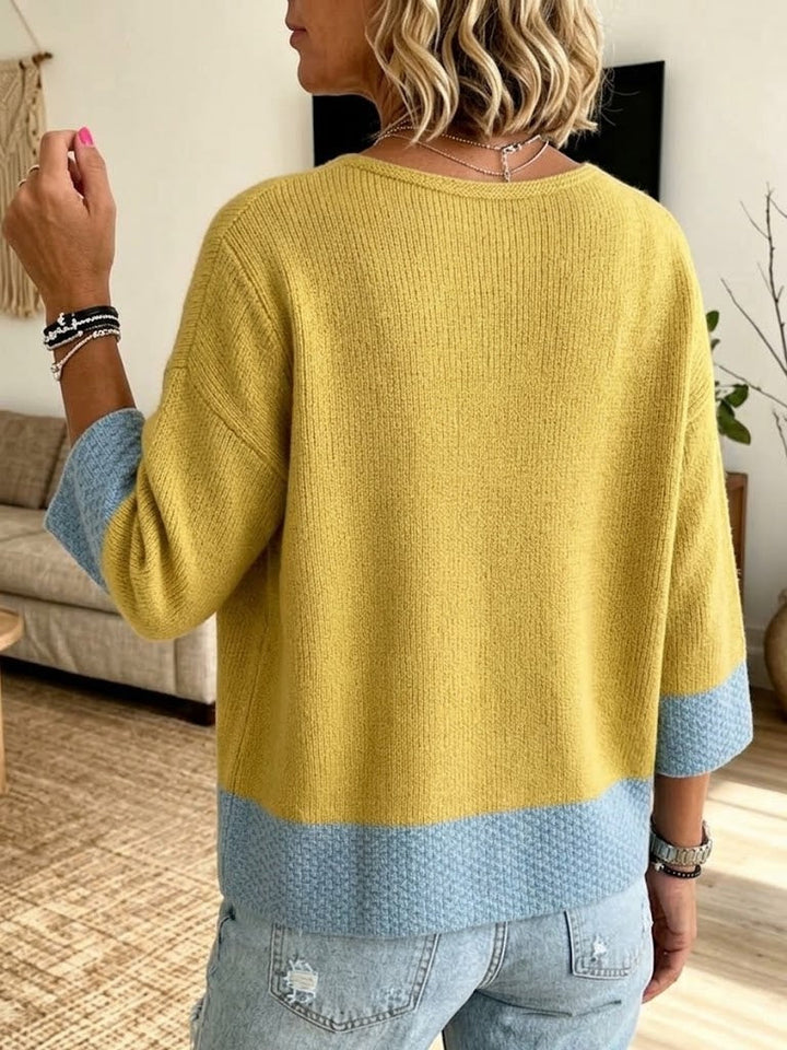 Nadege - Cardigan Casual Lavorato a Maglia