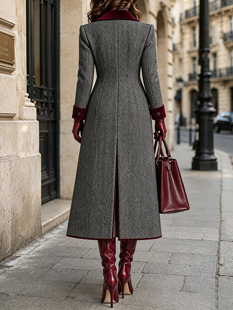 Tanesha - Elegante Cappotto Lungo in Misto Lana
