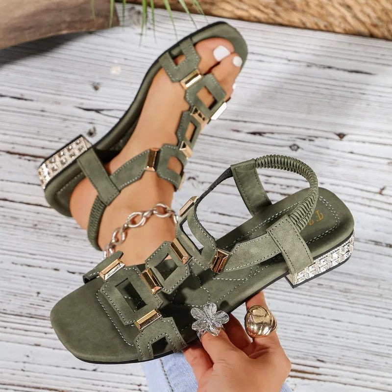 Tashaa - Ballerine Con Cinturino Posteriore E Sandalo Con Strass
