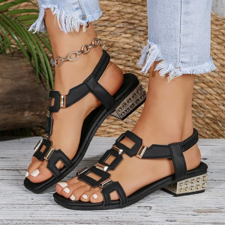 Tashaa - Ballerine Con Cinturino Posteriore E Sandalo Con Strass