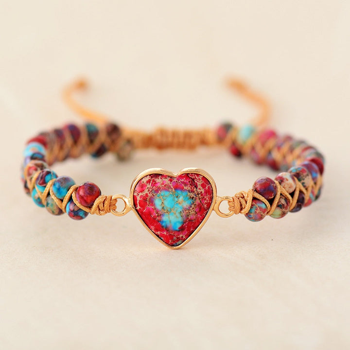 HeartBracelet - Bracciale con Cuore di Diaspro Passionate