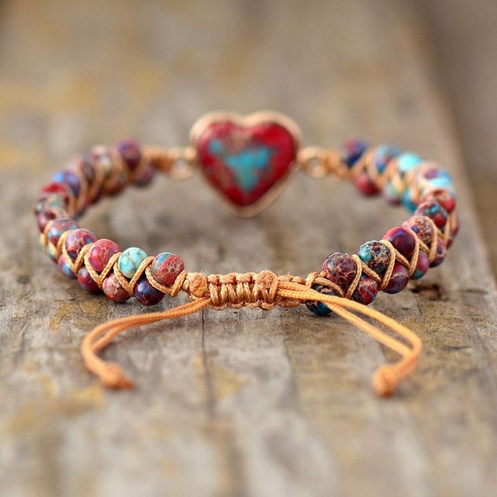 HeartBracelet - Bracciale con Cuore di Diaspro Passionate