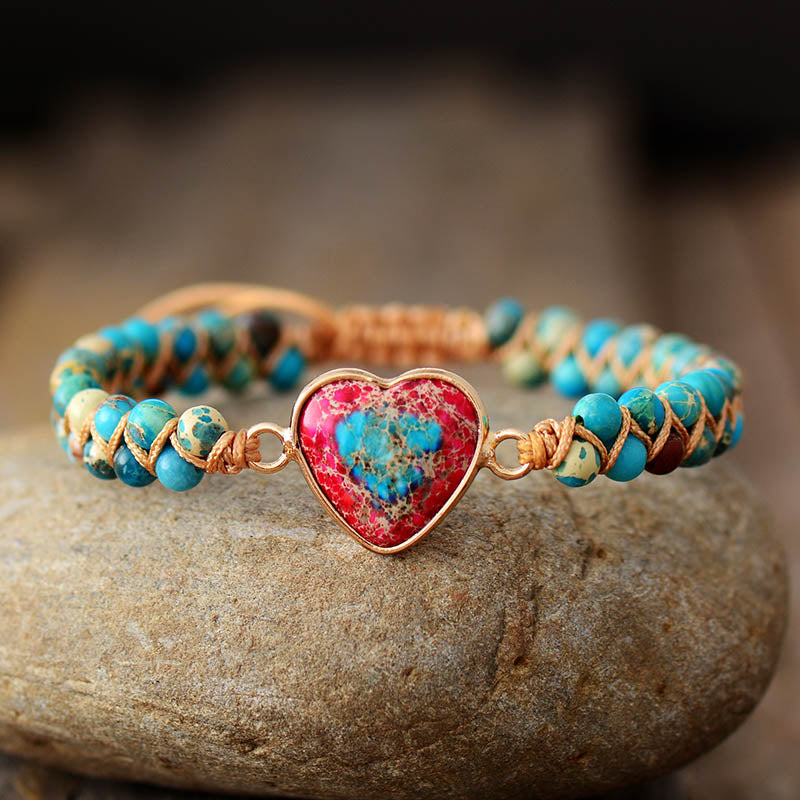 HeartBracelet - Bracciale con Cuore di Diaspro Passionate