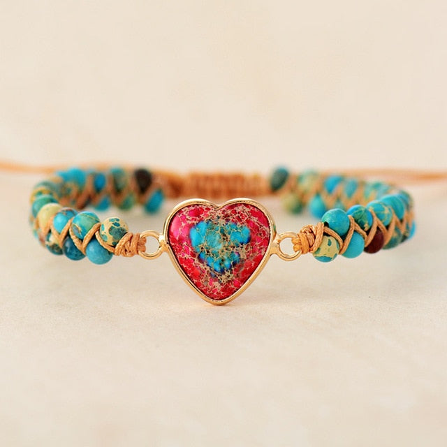 HeartBracelet - Bracciale con Cuore di Diaspro Passionate