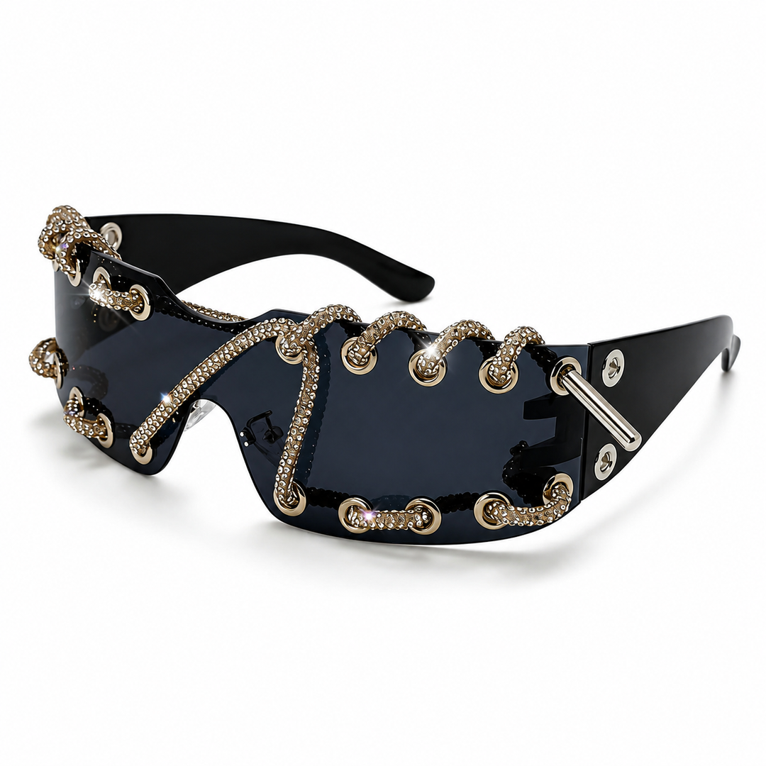 ChainShade - Occhiali Da Sole Alla Moda Con Lenti Borchiate