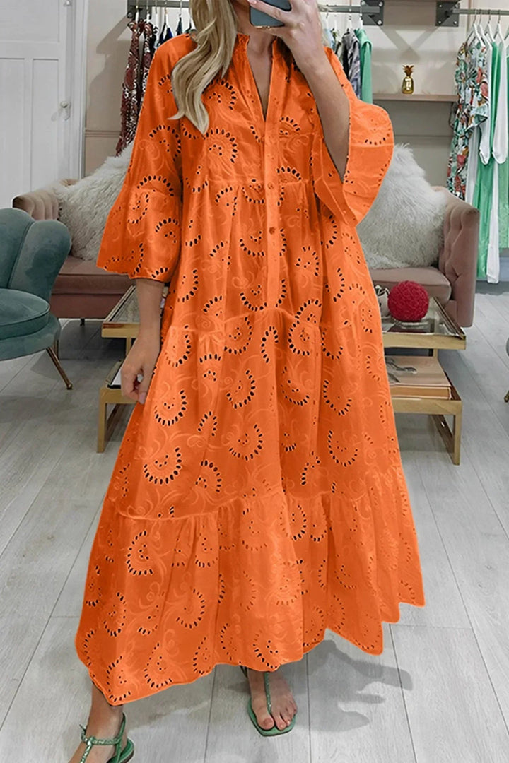 Gilma - Abito Lungo Elegante Con Scollo a V