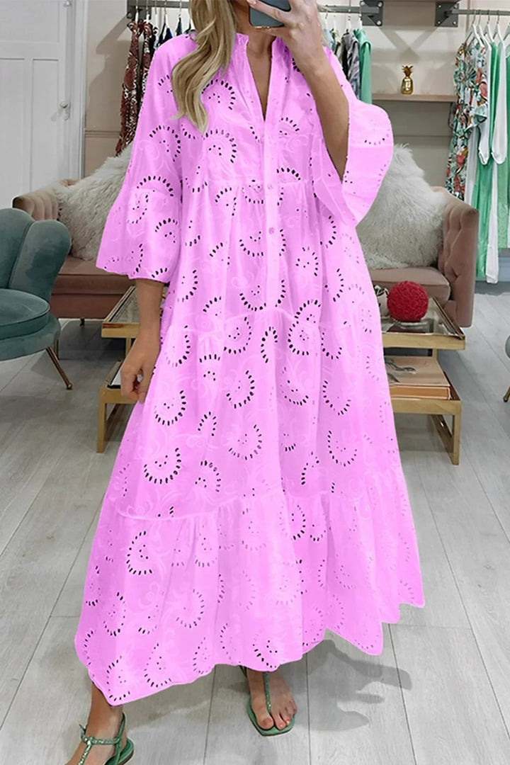 Gilma - Abito Lungo Elegante Con Scollo a V