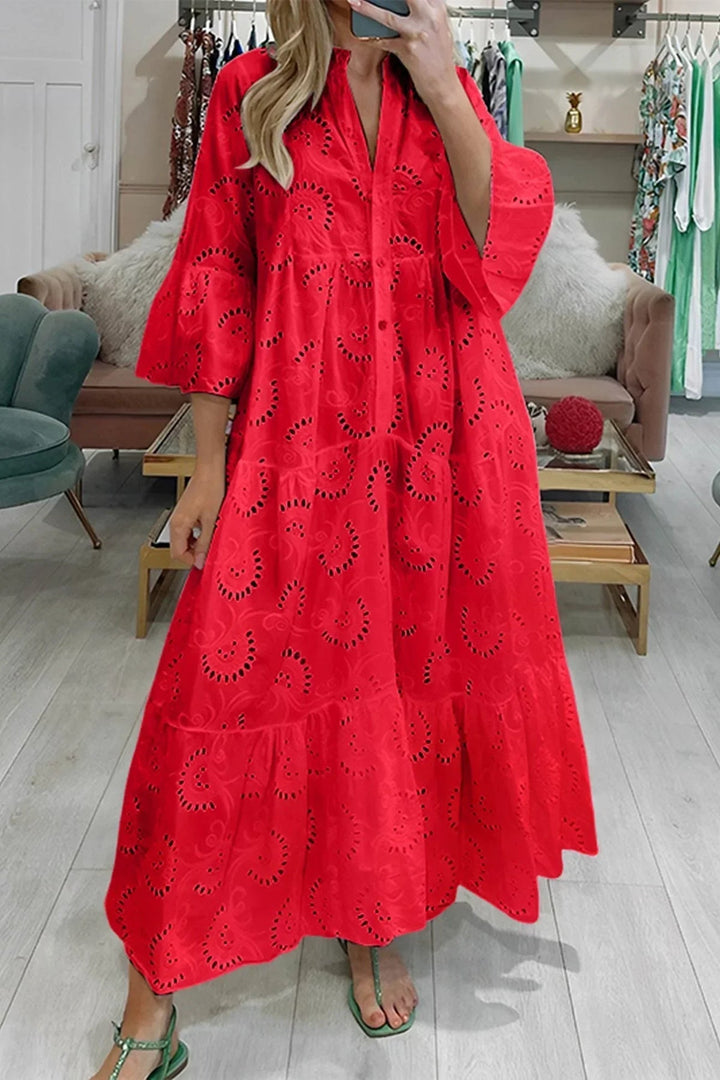 Gilma - Abito Lungo Elegante Con Scollo a V