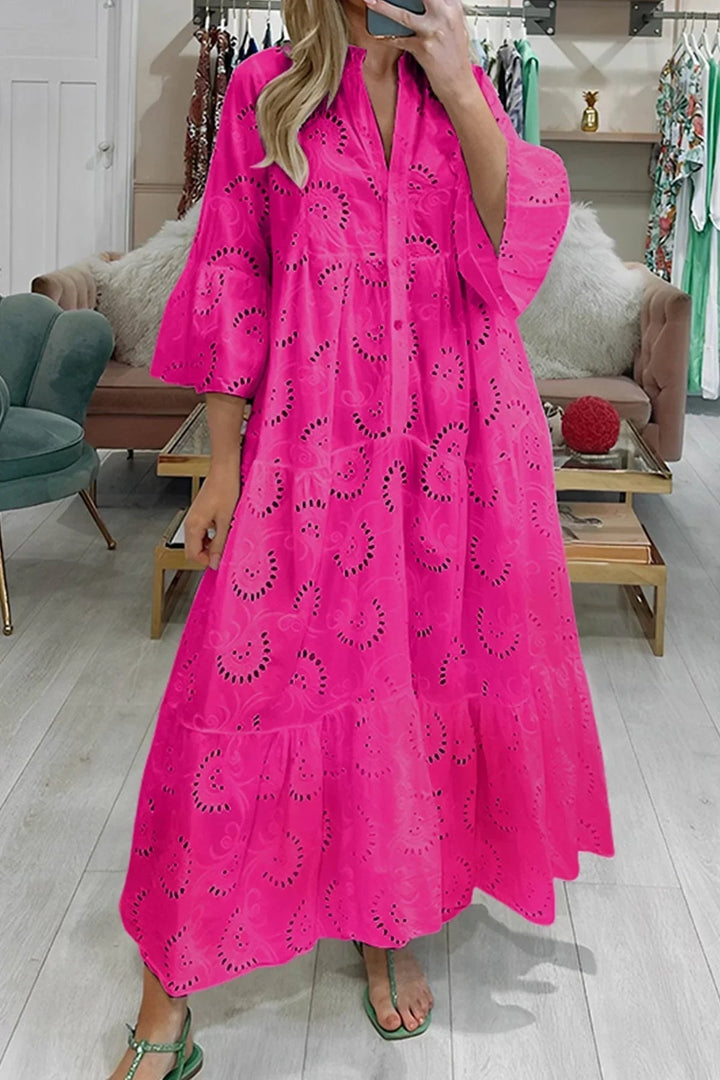 Gilma - Abito Lungo Elegante Con Scollo a V