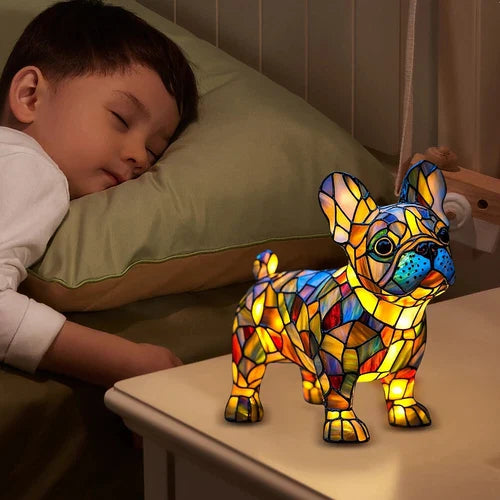 GlowHound - Lampada a Forma Di Cane Con Vetro Colorato