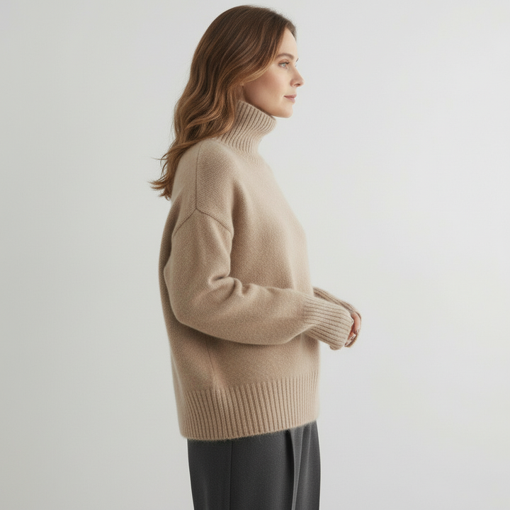 Marchao - Maglione Caldo a Collo Alto Con Collo Alto