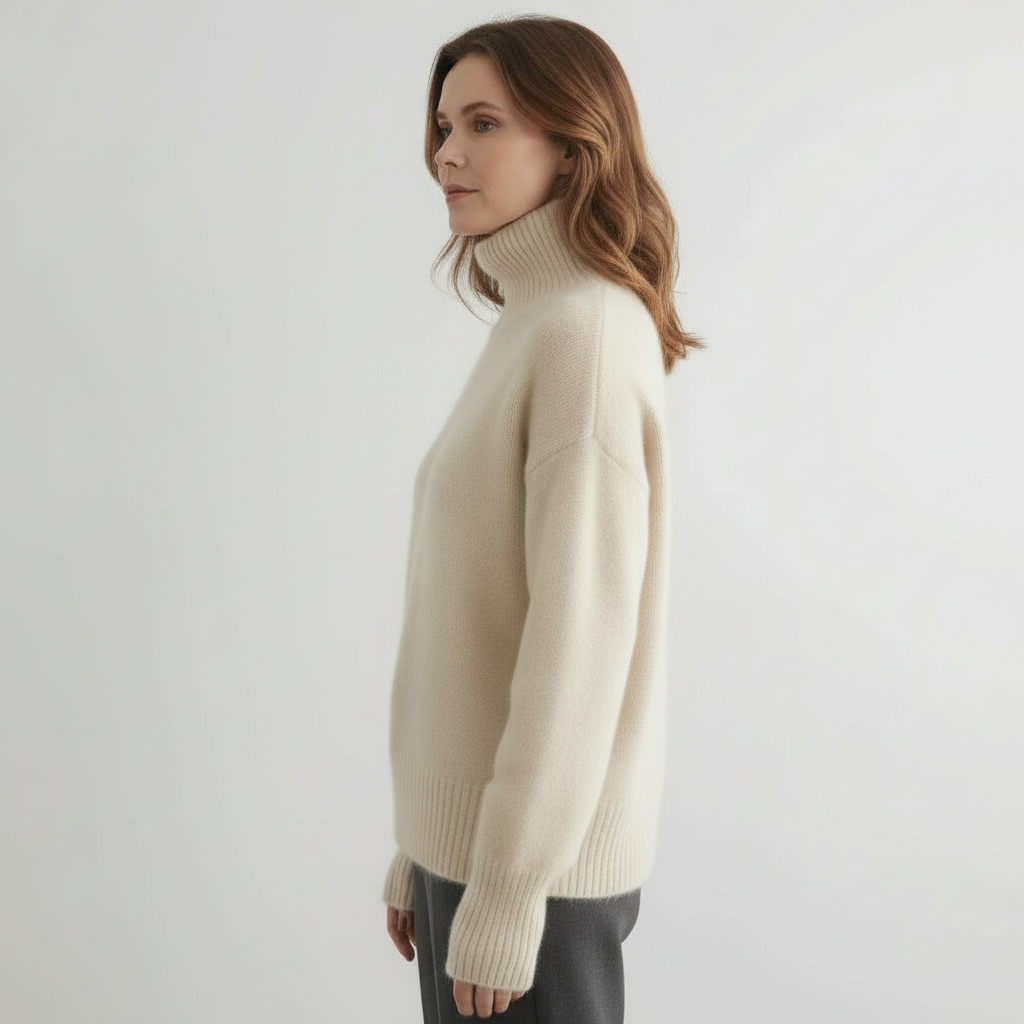 Marchao - Maglione Caldo a Collo Alto Con Collo Alto