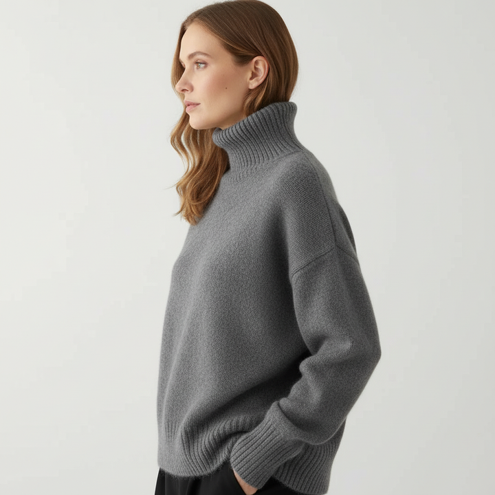 Marchao - Maglione Caldo a Collo Alto Con Collo Alto