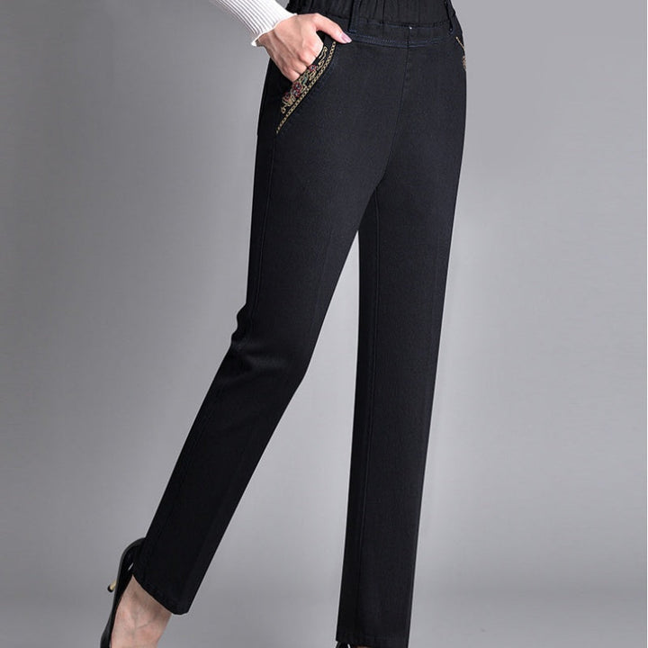 Loretie - Jeans Con Tasche Laterali e Elastico In Vita