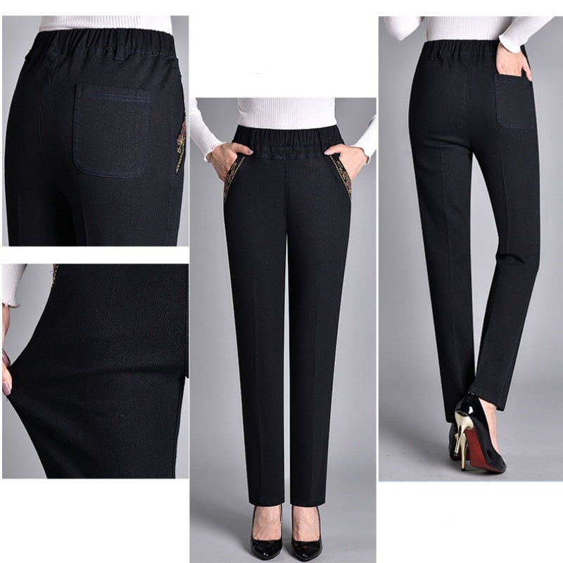 Loretie - Jeans Con Tasche Laterali e Elastico In Vita