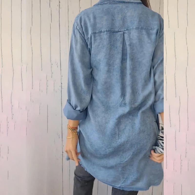 Christiane - Abito chemisier di Jeans Oversize di Tendenza