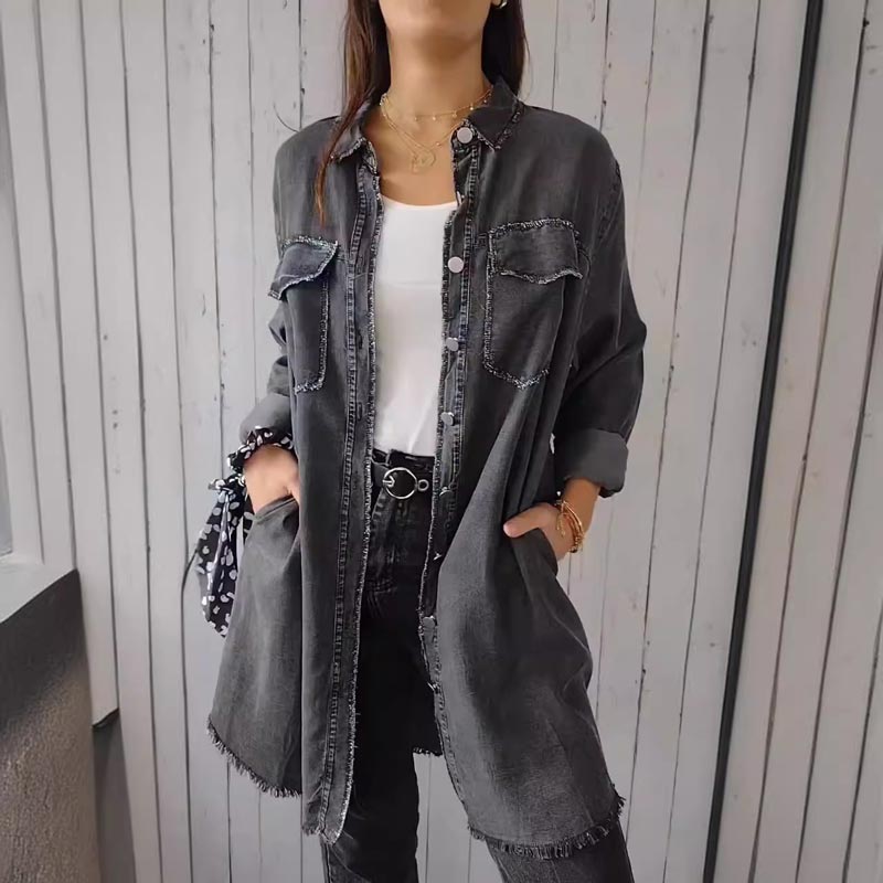 Christiane - Abito chemisier di Jeans Oversize di Tendenza