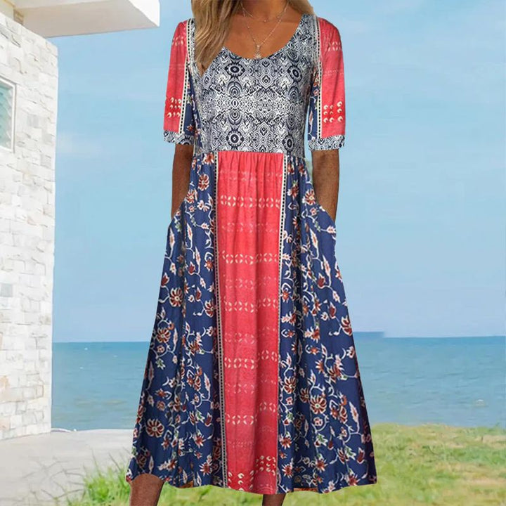 Dinara - Abito Elegante Con Stampa Boho