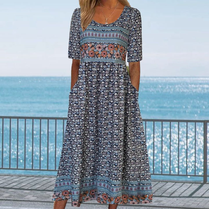 Dinara - Abito Elegante Con Stampa Boho