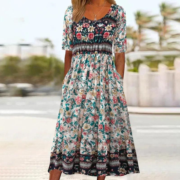 Dinara - Abito Elegante Con Stampa Boho