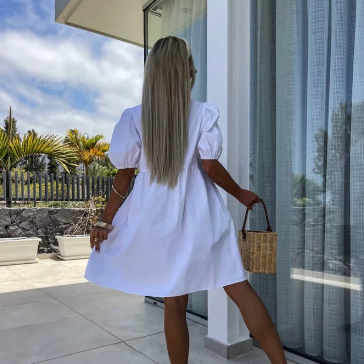 Oana - Abito Elegante Con Papillon e Maniche a Sbuffo