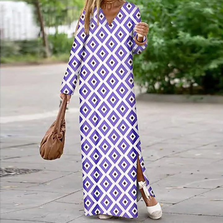 Henar - Abito Boho a Maniche Lunghe con Scollo a V