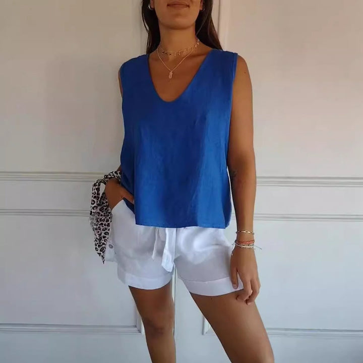 Maritza - Top Senza Maniche Con Scollo a V