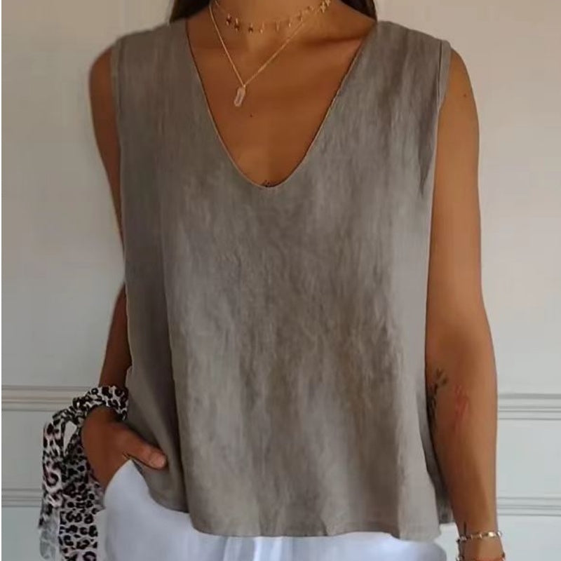 Maritza - Top Senza Maniche Con Scollo a V