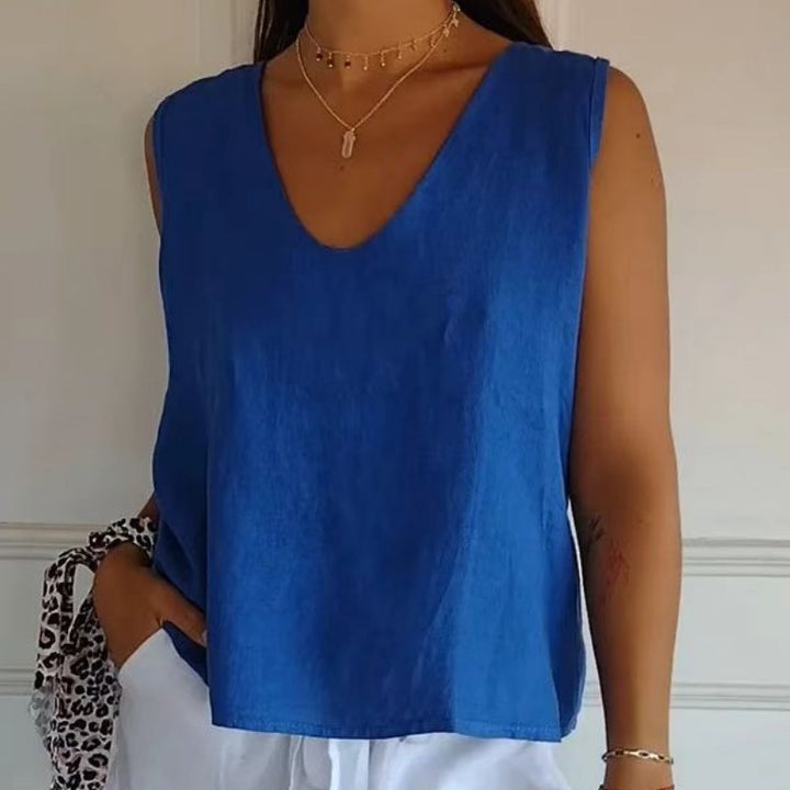 Maritza - Top Senza Maniche Con Scollo a V