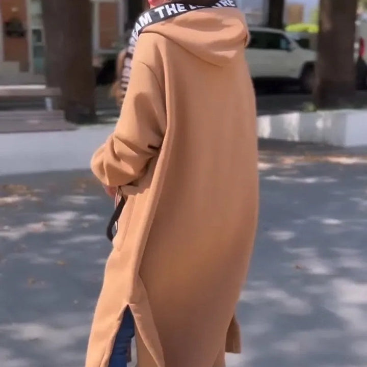 Aleixo - Elegante Felpa Lunga Con Cappuccio Maglione