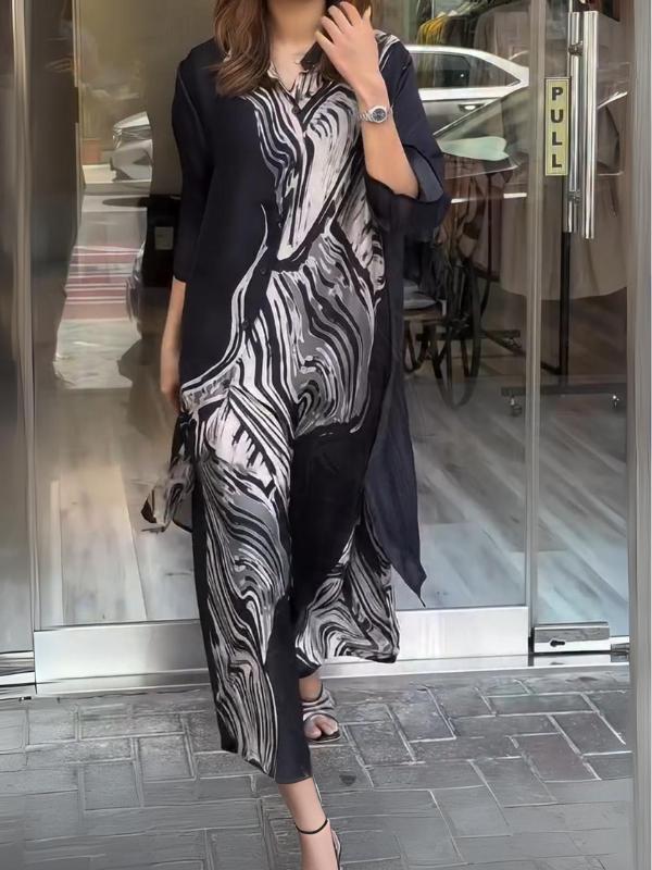 Quenira - Abito Chemisier Fluido set 2 Pezzi