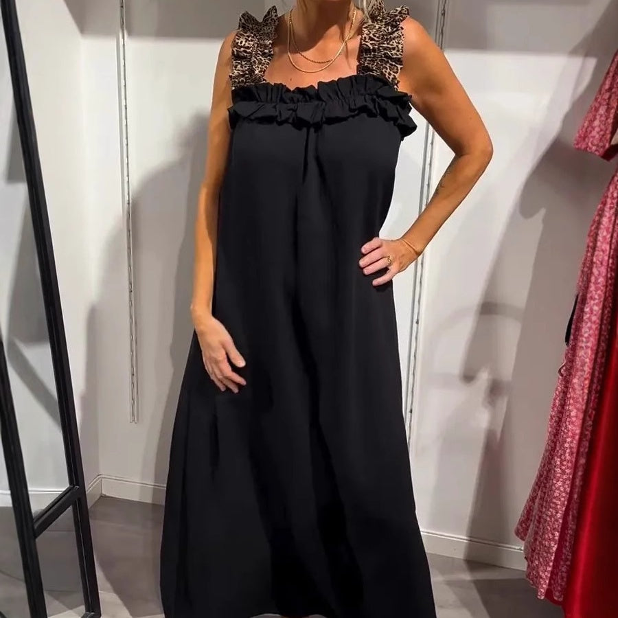 Fiola - Maxi Abito Casual Senza Maniche con Tasche