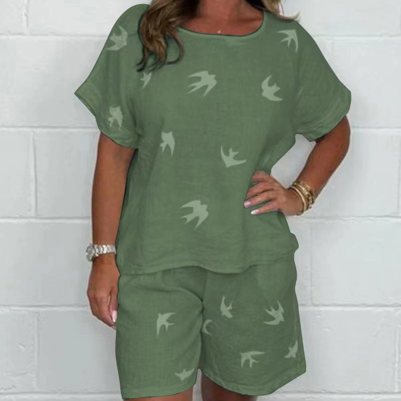 Andriana - Casual Stampato Set di Due Pezzi