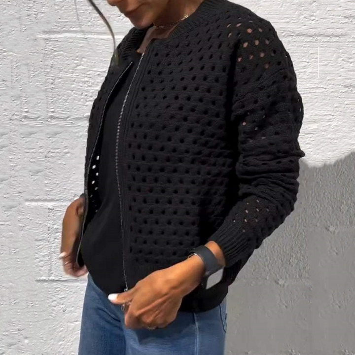 Kelsey - Giacca in Maglia Con Cerniera