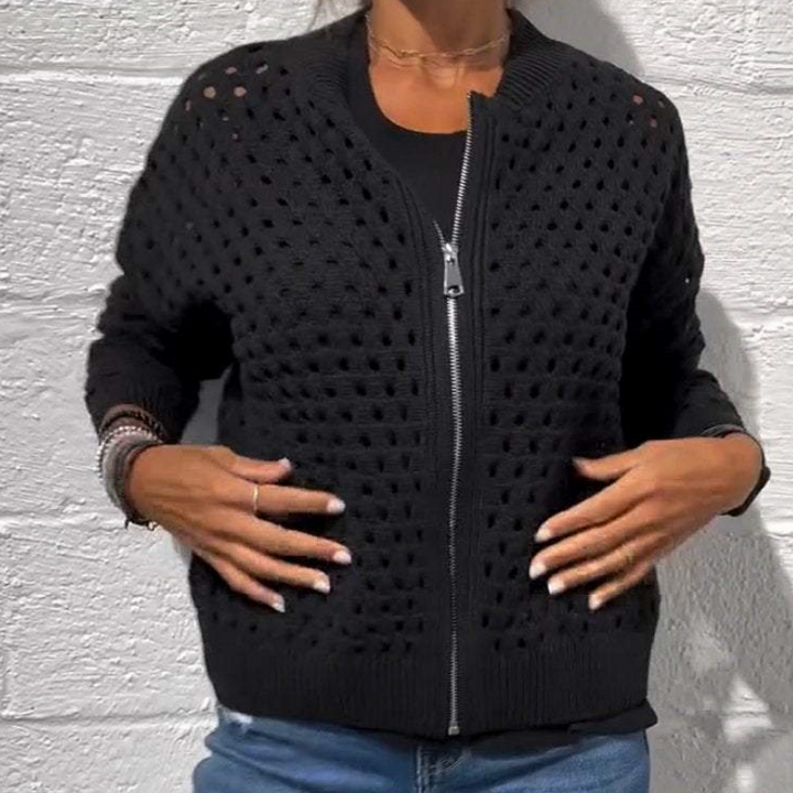 Kelsey - Giacca in Maglia Con Cerniera