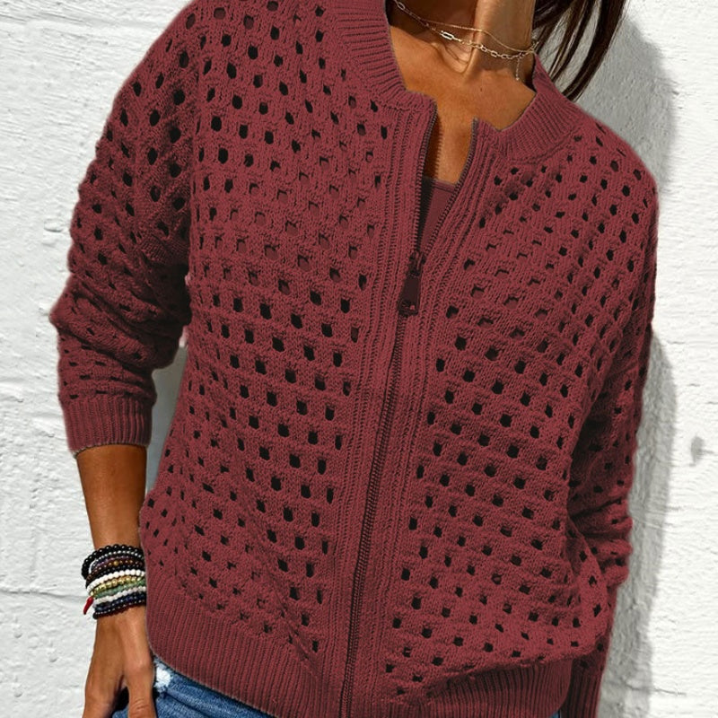 Kelsey - Giacca in Maglia Con Cerniera