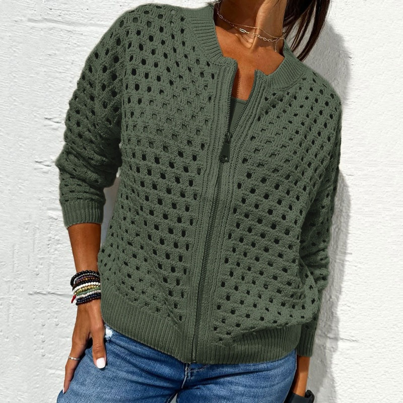 Kelsey - Giacca in Maglia Con Cerniera