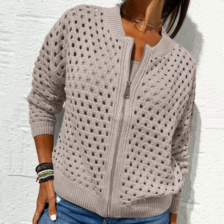 Kelsey - Giacca in Maglia Con Cerniera