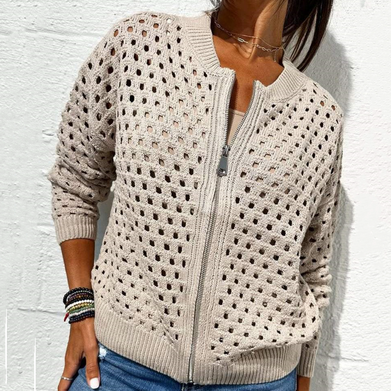 Kelsey - Giacca in Maglia Con Cerniera