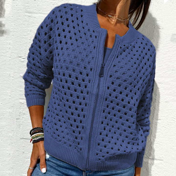 Kelsey - Giacca in Maglia Con Cerniera
