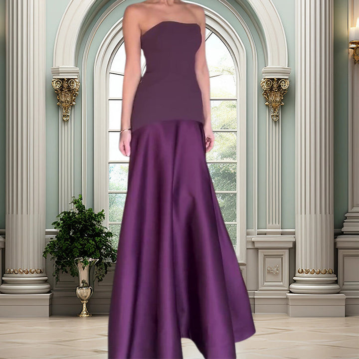 Sylwia - Elegante Fuori Spalla Abito Lungo