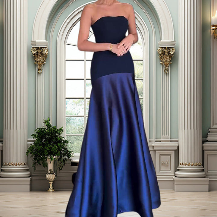 Sylwia - Elegante Fuori Spalla Abito Lungo