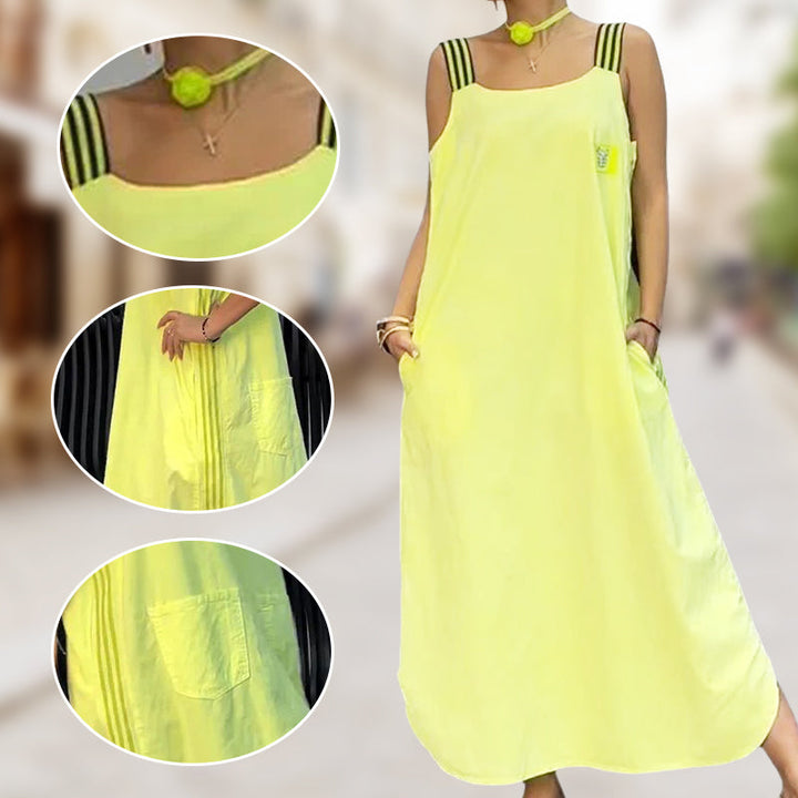 Allyson - Ampia Cinghia Maxi Abito Con Tasche