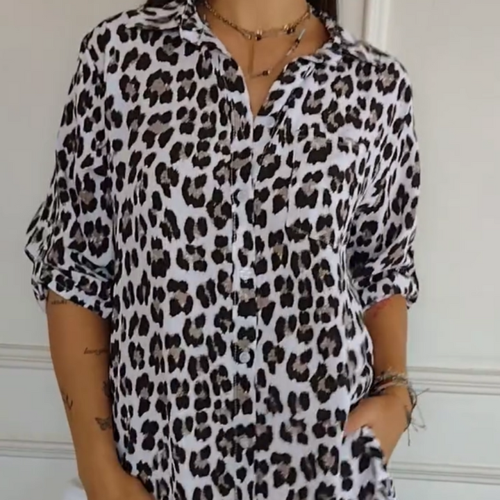 Henrietta - Camicia Con Stampa Leopardo
