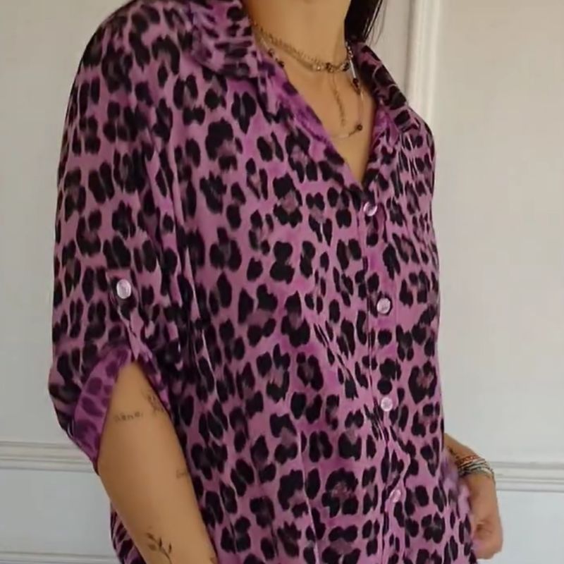 Henrietta - Camicia Con Stampa Leopardo