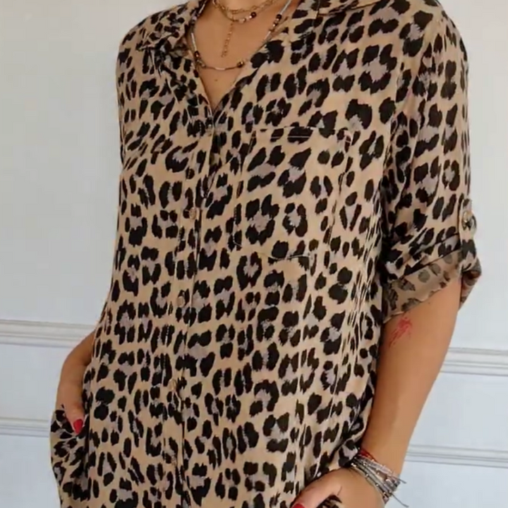 Henrietta - Camicia Con Stampa Leopardo