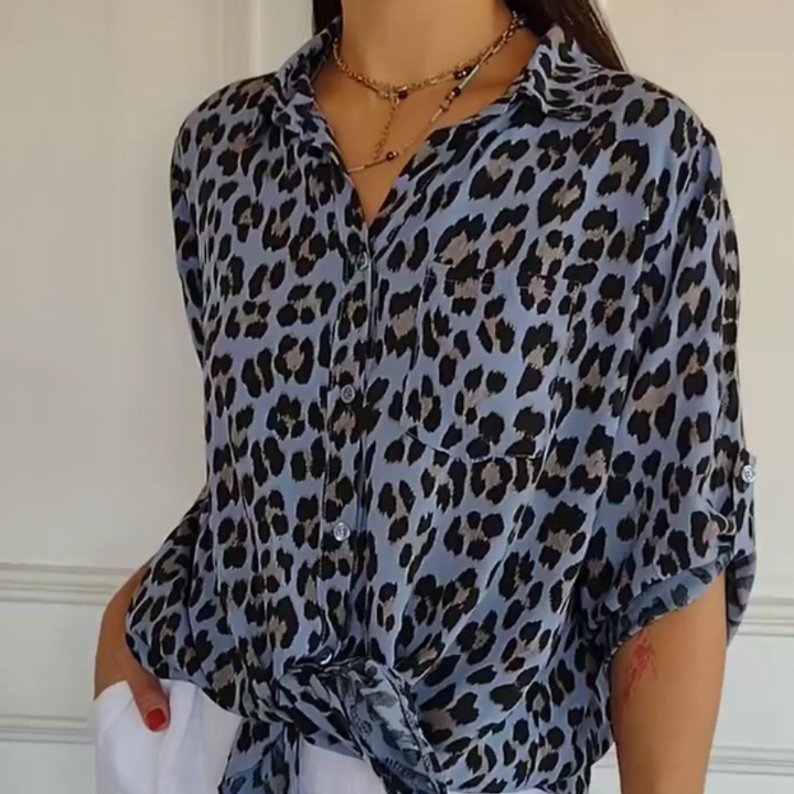 Henrietta - Camicia Con Stampa Leopardo
